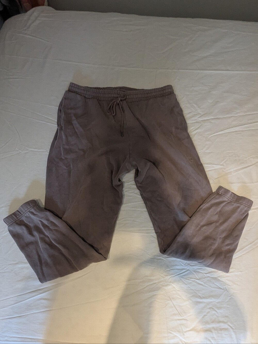 Women's PINK Drawstring Cotton Jogger Pants - Brown, L